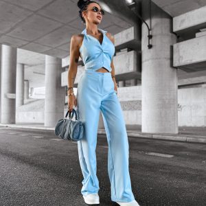 Komplet elegancki NICE OLAVOGA błękitny - obrazek 1