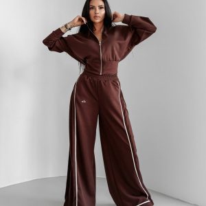 Spodnie damskie OLAVOGA SILENT STORM PANTS czekoladowe - obrazek 2