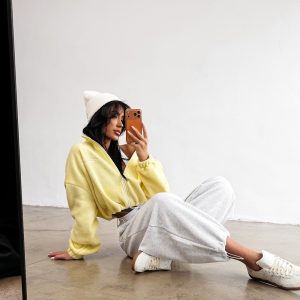 Bluza damska OLAVOGA SOFTI żółta - obrazek 1