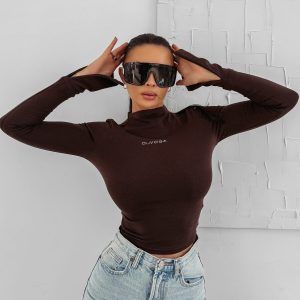 Bluzka damska OLAVOGA AUTUMN czekoladowa - obrazek 1