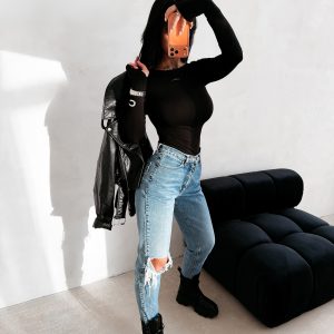 Bluzka damska OLAVOGA NELA czarna - obrazek 1