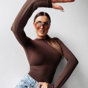 Body damskie PELLE OLAVOGA brąz - obrazek 1