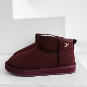 Śniegowce damskie OLAVOGA CRUSHY bordowe - obrazek 1