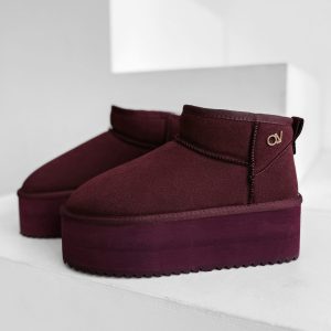 Buty damskie OLAVOGA MISTY bordowe - obrazek 1