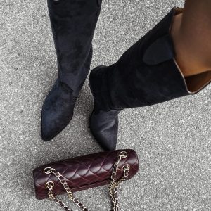 Kowbojki damskie OLAVOGA POINT grafitowe - obrazek 1