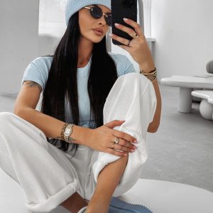 Czapka damska OLAVOGA MEDINA niebieska - obrazek 1