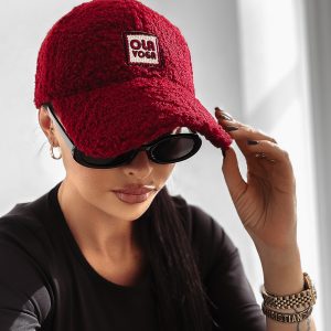 Czapka z daszkiem OLAVOGA SAAL bordowa - obrazek 1