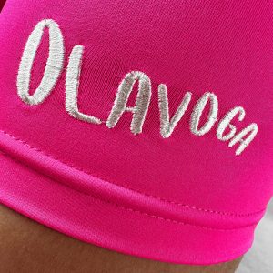 Legginsy kolarki Olavoga krótkie Flame amarantowy - obrazek 3