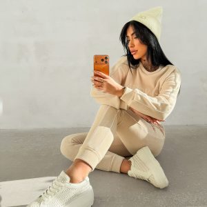 Komplet damski OLAVOGA LENTO beżowy - obrazek 1