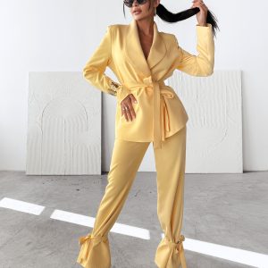 Komplet elegancki MARGARITA OLAVOGA żółty - obrazek 1