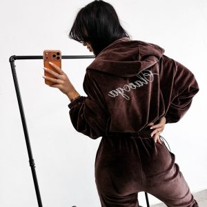 Komplet damski OLAVOGA PRISM brązowy - obrazek 1