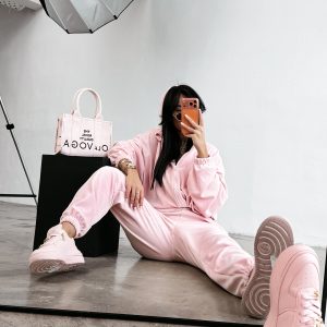 Komplet damski OLAVOGA PRISM pudrowy róż - obrazek 1