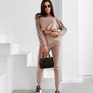 Komplet damski OLAVOGA VELVET ASH latte - obrazek 1