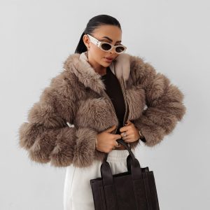 Kurtka damska OLAVOGA LANIKA beżowa - obrazek 1