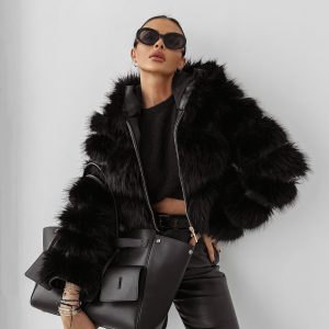 Kurtka damska OLAVOGA LANIKA czarna - obrazek 1