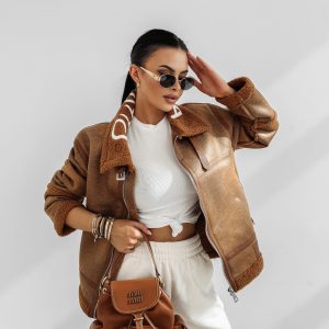 Kurtka damska OLAVOGA LENNOX karmelowa - obrazek 1