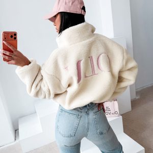 Kurtka damska OLAVOGA LORIA ecru - obrazek 1