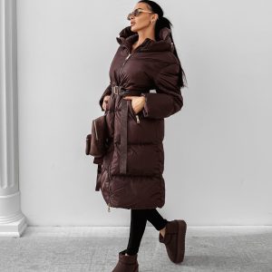 Kurtka damska OLAVOGA SIING czekoladowa - obrazek 1