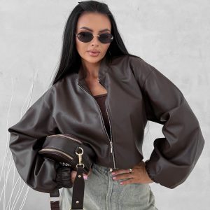 Kurtka damska OLAVOGA SOFT SHADOW czekoladowa - obrazek 1