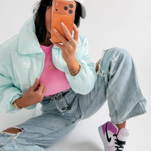 Kurtka damska OLAVOGA YUE miętowa - obrazek 1