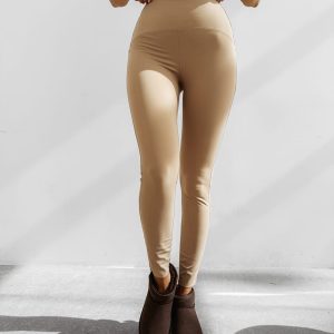 Legginsy damskie OLAVOGA MACREEL beż - obrazek 3