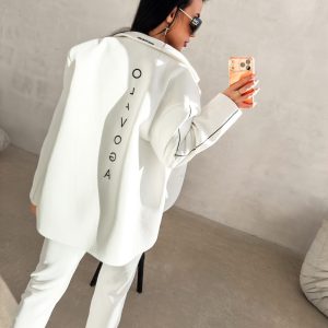 Marynarka damska OLAVOGA REFINEBIAŁA - obrazek 1