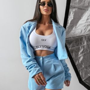 Spodenki z wysokim stanem TINTO OLAVOGA niebieskie - obrazek 1