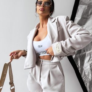 Spodenki z wysokim stanem TINTO OLAVOGA szare - obrazek 1