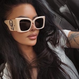 Okulary damskie EYZ OLAVOGA beżowe - obrazek 1