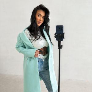 Płaszcz damski OLAVOGA FONAJ miętowy - obrazek 1