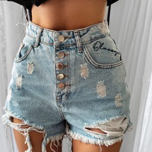 Spodenki szorty jeansowe DREAMLIKE OLAVOGA niebieskie - obrazek 1