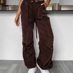 Spodnie cargo OLAVOGA ACORN czekoladowe - obrazek 1