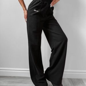 Spodnie dresowe OLAVOGA AUTUMN WHISPER PANTS czarne - obrazek 3