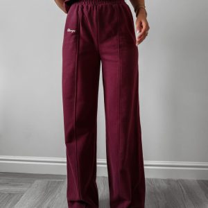 Spodnie dresowe OLAVOGA AUTUMN WHISPER PANTS bordowe - obrazek 3
