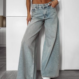 Spodnie jeansowe FASOLITA OLAVOGA niebieskie - obrazek 1