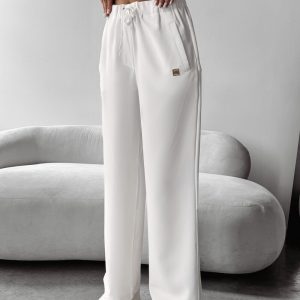 Spodnie casualowe MIAL OLAVOGA ecru - obrazek 2