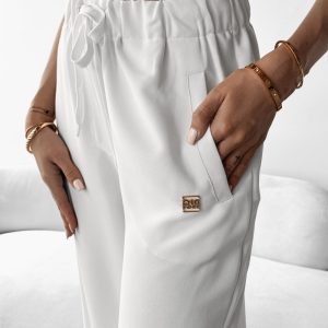 Spodnie casualowe MIAL OLAVOGA ecru - obrazek 3