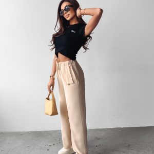 Spodnie casualowe MIAL OLAVOGA jasny beżowy - obrazek 2