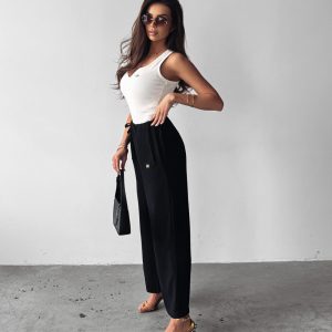 Spodnie casualowe MIAL OLAVOGA czarne - obrazek 3