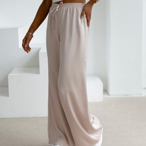 Spodnie casualowe NAVEEN OLAVOGA beżowe - obrazek 2