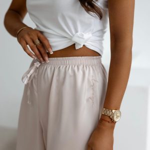 Spodnie casualowe NAVEEN OLAVOGA beżowe - obrazek 3