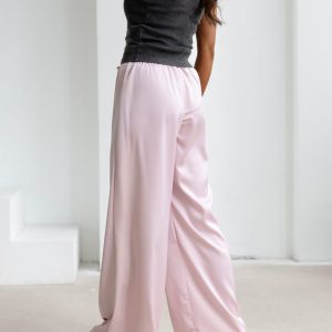 Spodnie casualowe NAVEEN OLAVOGA pudrowe - obrazek 5