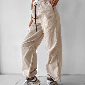 Spodnie damskie cargo  RAINY DAY OLAVOGA beżowe - obrazek 2