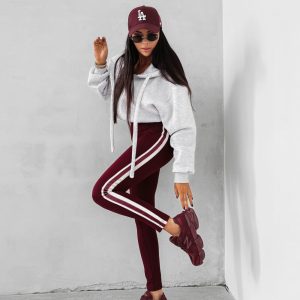 Spodnie damskie OLAVOGA STRECH czekoladowe - obrazek 4