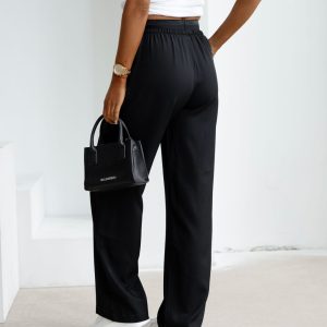 Spodnie casualowe YUO OLAVOGA czarne - obrazek 4