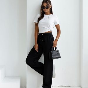 Spodnie casualowe YUO OLAVOGA czarne - obrazek 2