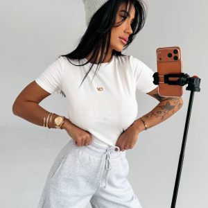 T-shirt damski OLAVOGA SIENA ecru - obrazek 1