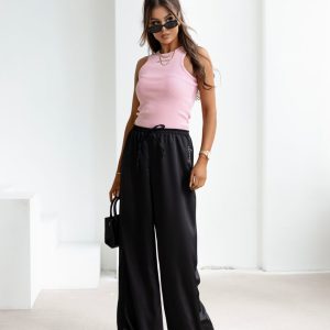 Spodnie casualowe NAVEEN OLAVOGA czarne - obrazek 1