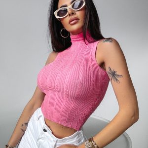 Sweter top Kade OLAVOGA różowy - obrazek 1