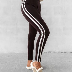 Spodnie damskie OLAVOGA STRECH czekoladowe - obrazek 1